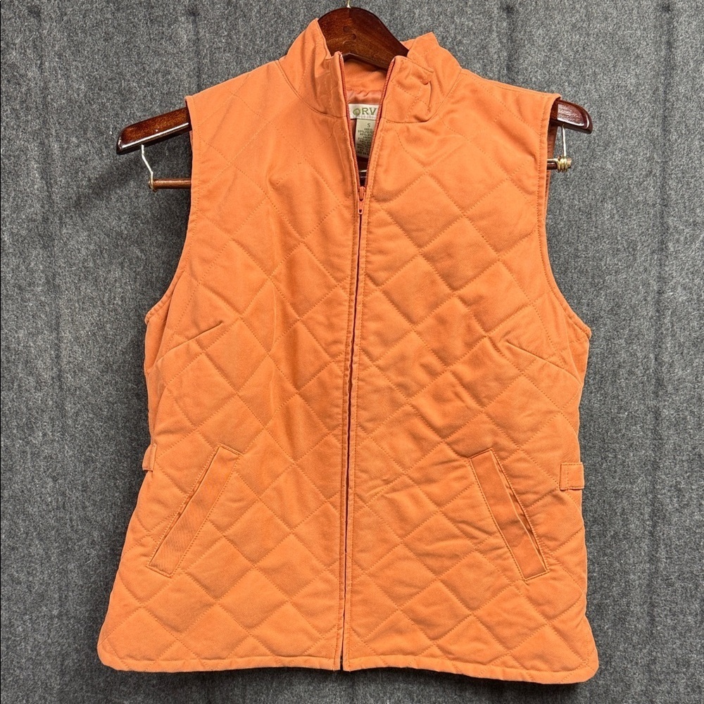 Orvis Women's Quilted Vest in Orange
